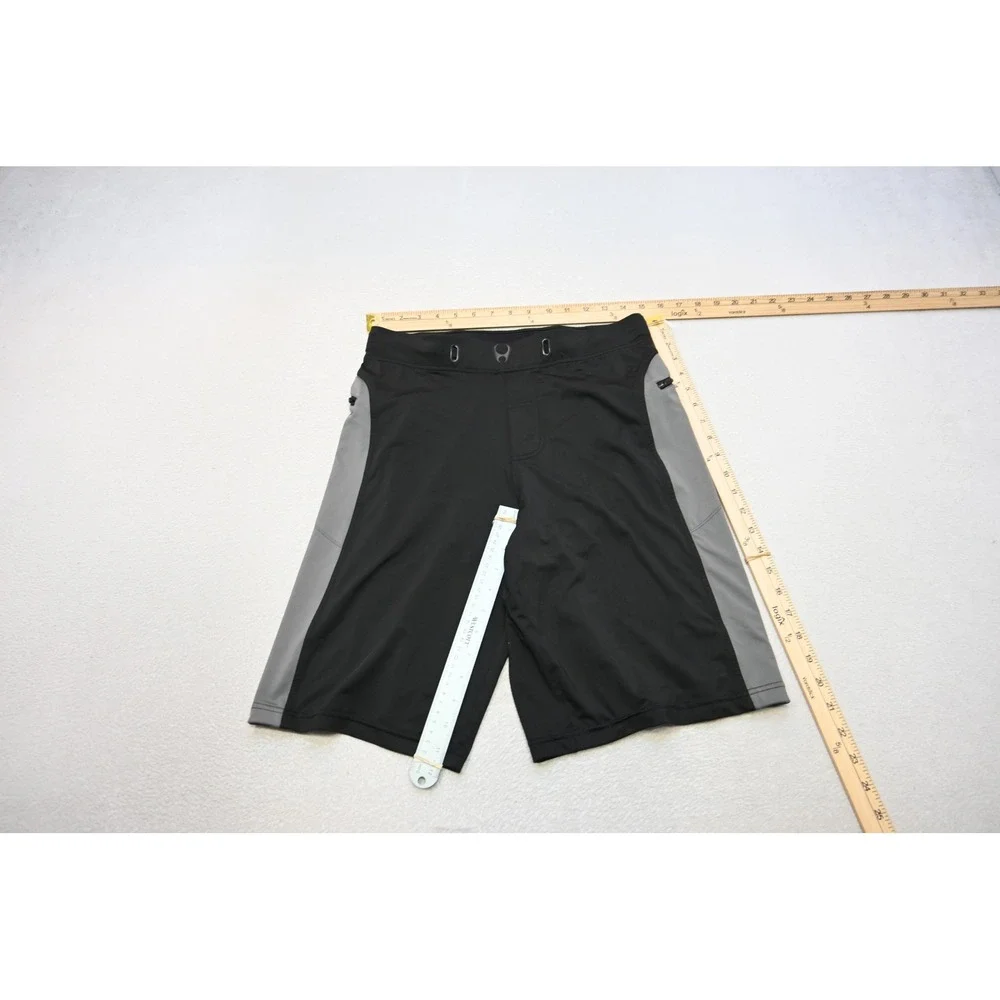 Hylete Training Gym Shorts Mens Small Black Grey Board Athletic‎ Excellent